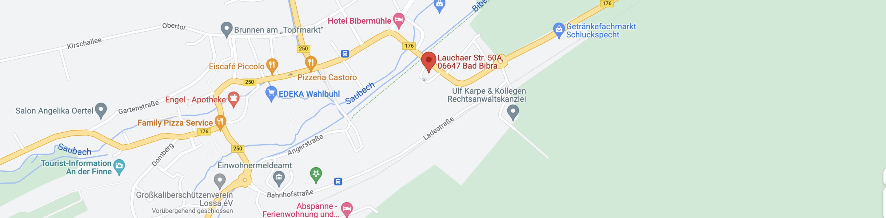 Lageplan: Biber Trans, Lauchaer Str. 50A, 06647 Bad Bibra